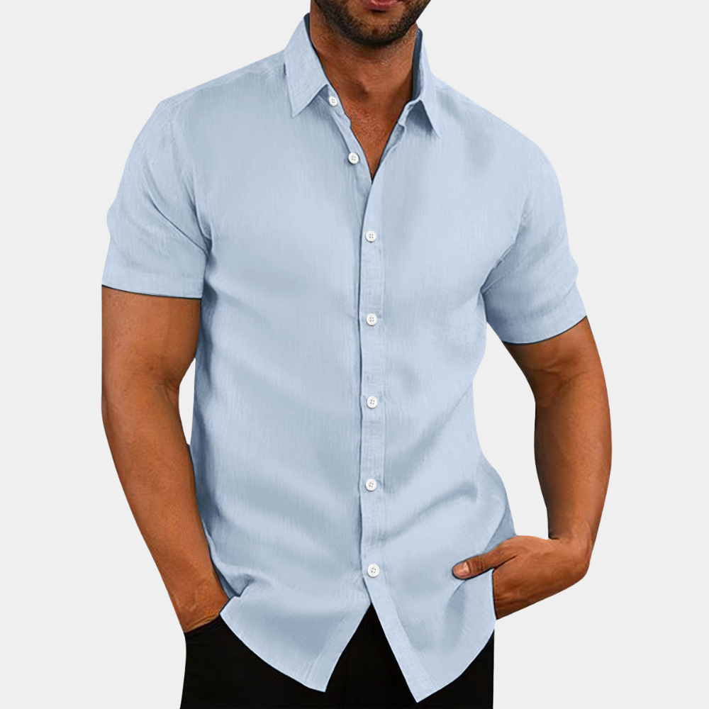 Men's Stylish Shirt with Notched Collar