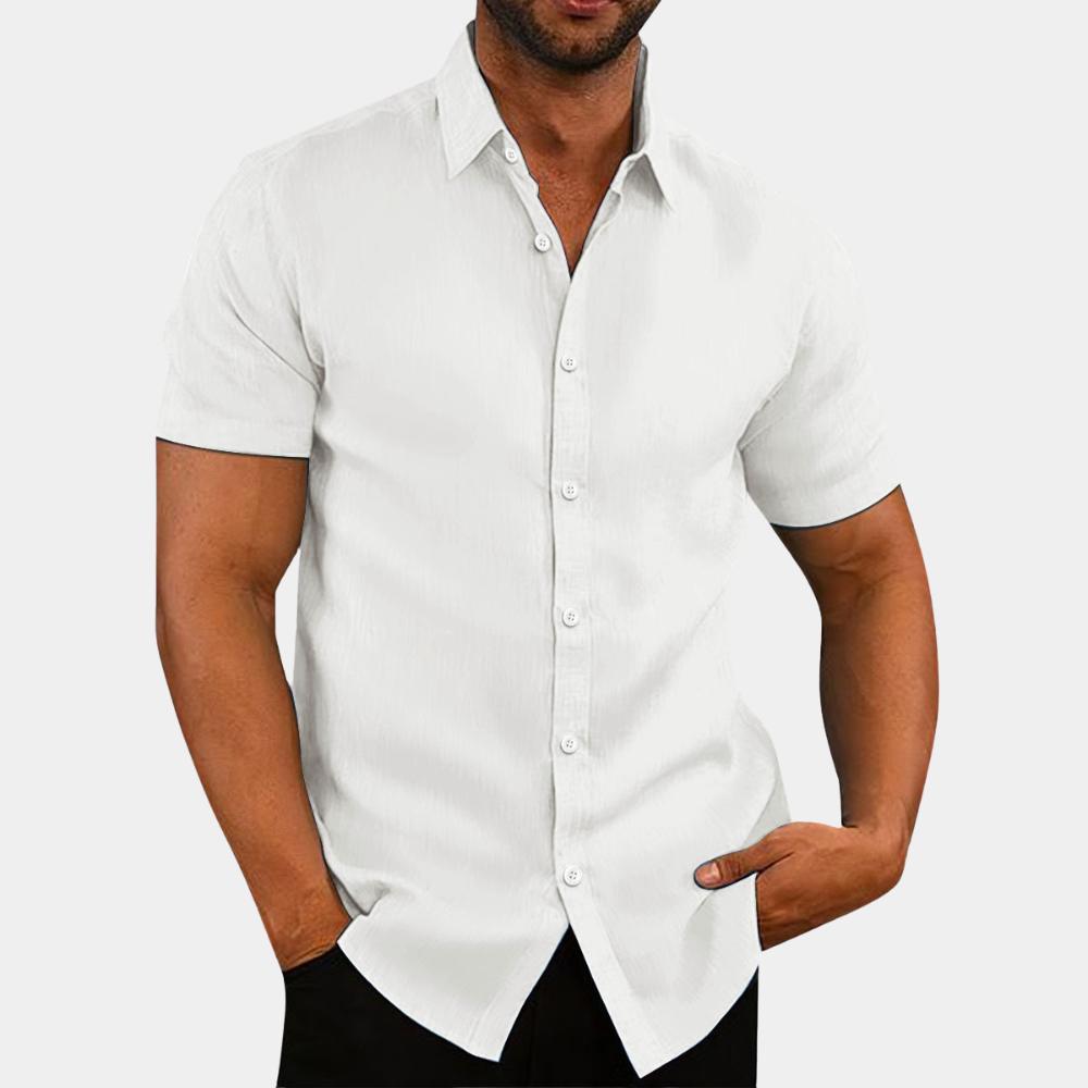 Men's Stylish Shirt with Notched Collar
