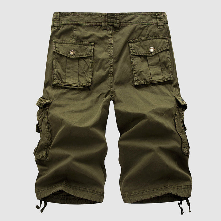 Men's Cargo Shorts - Knee-Length - Multiple Pockets - Breathable - Belted Fit