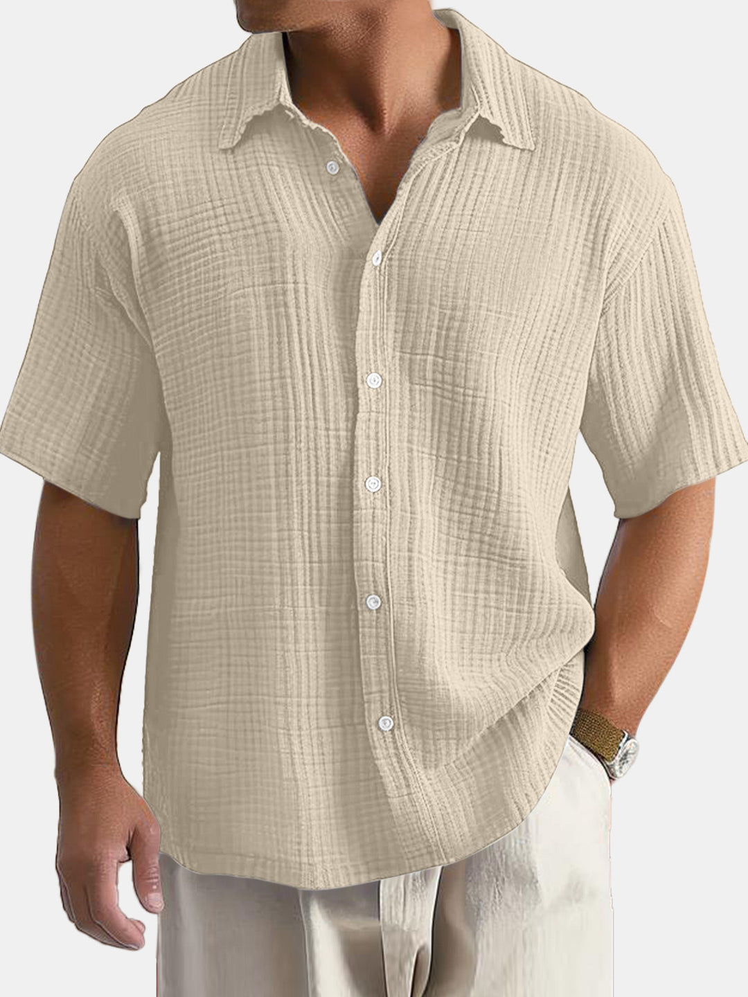 <font style="vertical-align: inherit;"><font style="vertical-align: inherit;">2025 nieuwe wens Amazon buitenlandse handel hot buitenlandse handel heren revers casual katoenen overhemd met korte mouwen herenkleding</font></font>