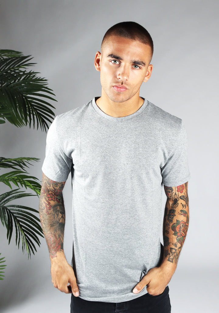 Straight Fit Stretch Tee – Grey